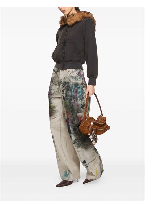 jeans baggy fit 1981 unisex bianco e multicolor ACNE STUDIOS | CK0133AOL